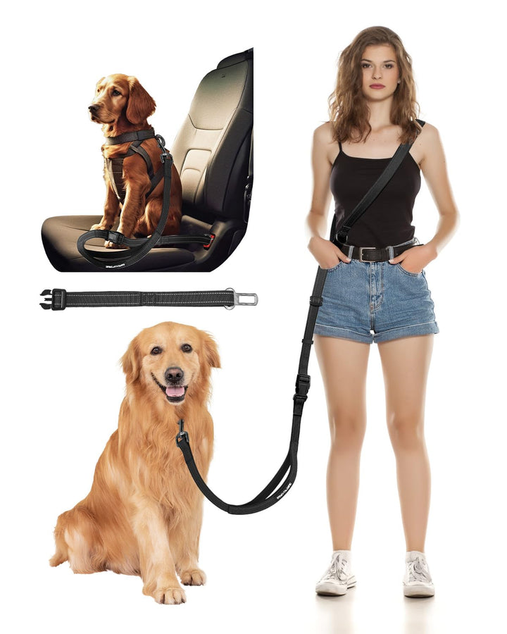 WANFIRE correa para perro con manos libres, ideal para paseos sin esfuerzo