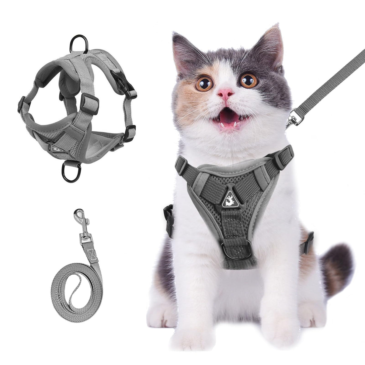 Wanheart arnés para gato anti-fuga con ajuste cómodo para paseos seguros