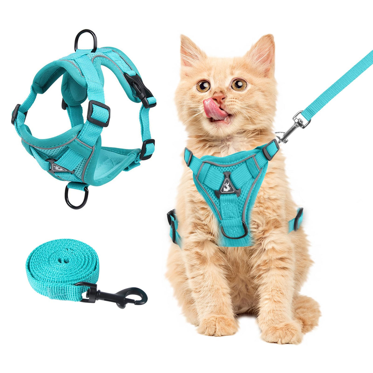 Wanheart arnés gato emerald frontal aireado para paseos frescos y cómodos.
