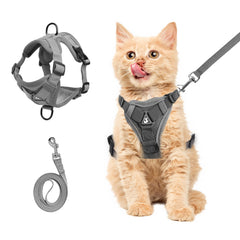 Wanheart arnés de gato en malla transpirable para paseos cómodos.