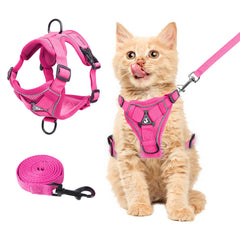 Wanheart arnés-gato-verano-rosa-s para paseos frescos y cómodos