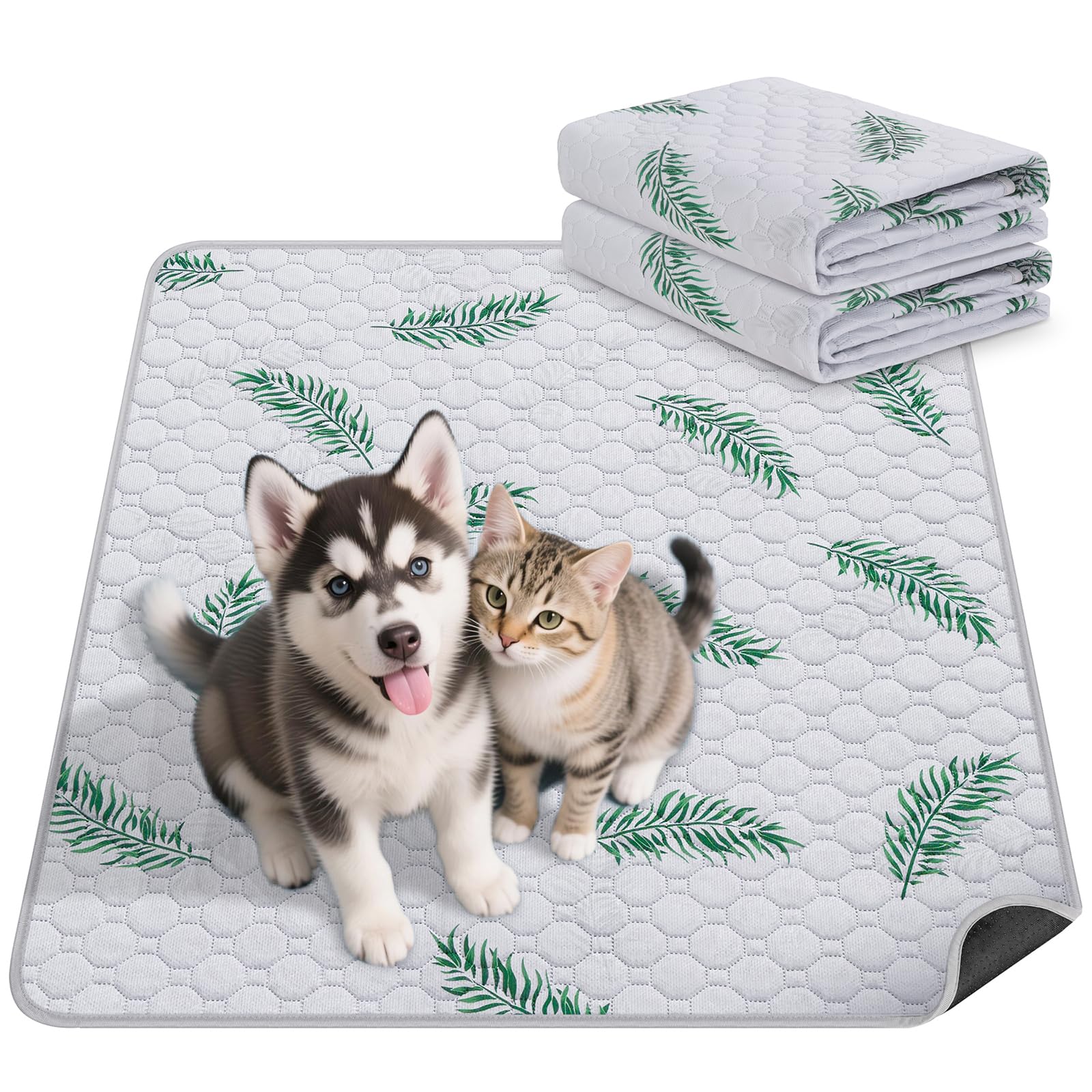 WanpeeGoo almohadillas para perros con patrón de hojas, suave y absorbente para entrenamiento
