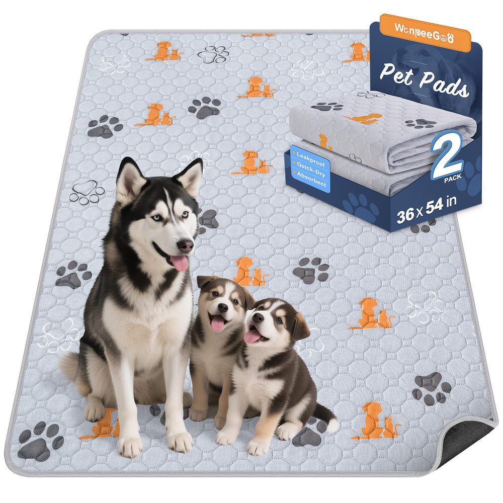 WanpeeGoo tapete lavable para perros, 2-pack, ideal para entrenamiento.