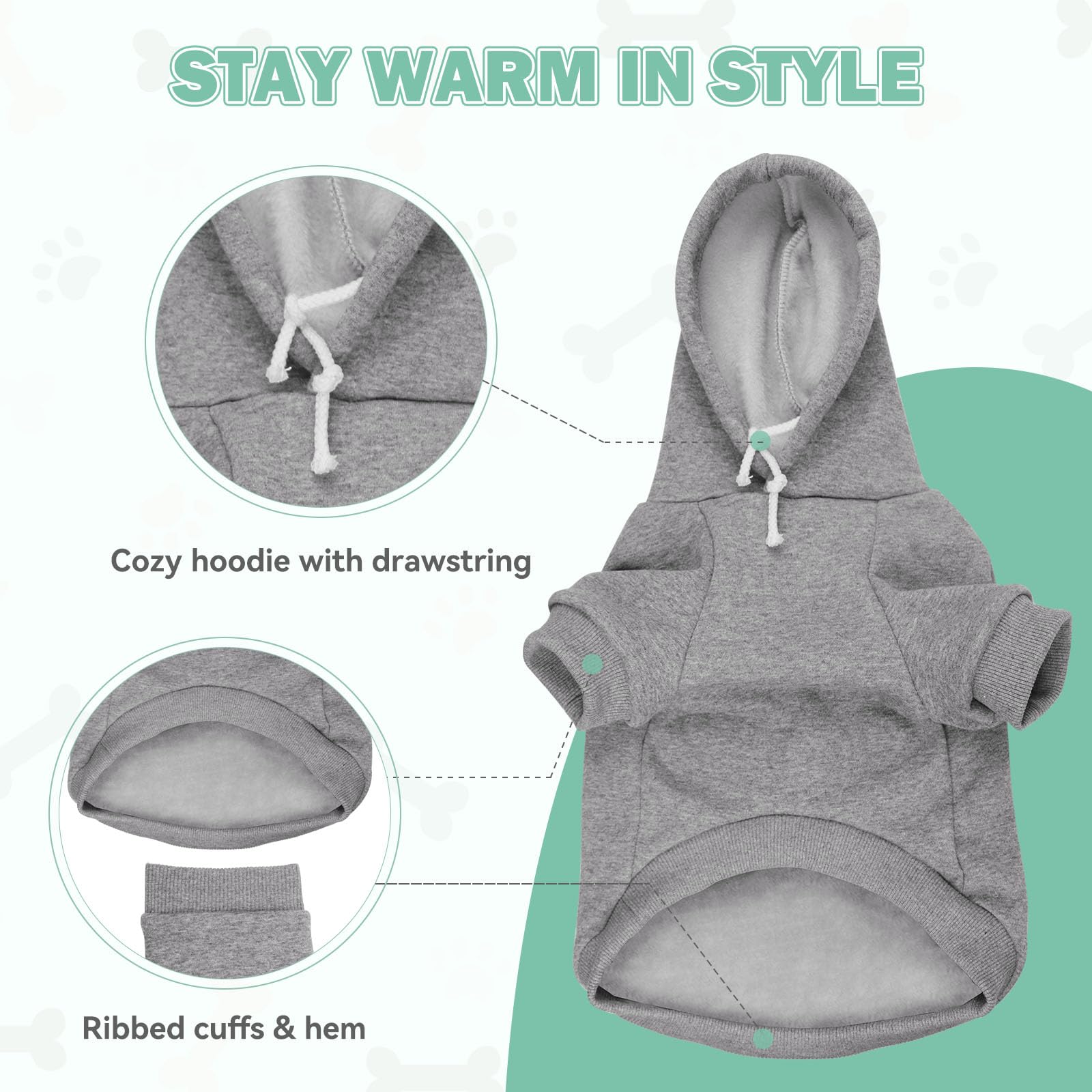Waoduld sudadera 3XL con bolsillo práctico para llaves y snacks