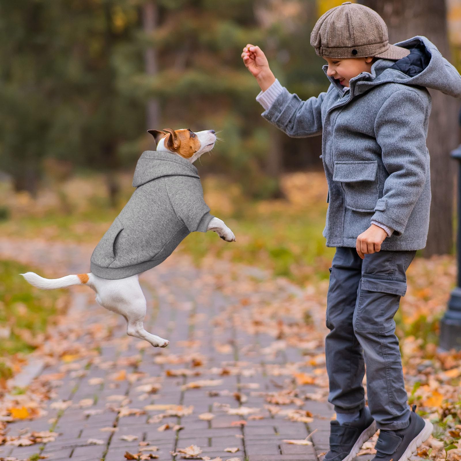 Waoduld sudadera para perro capucha y bolsillos para mascotas activas