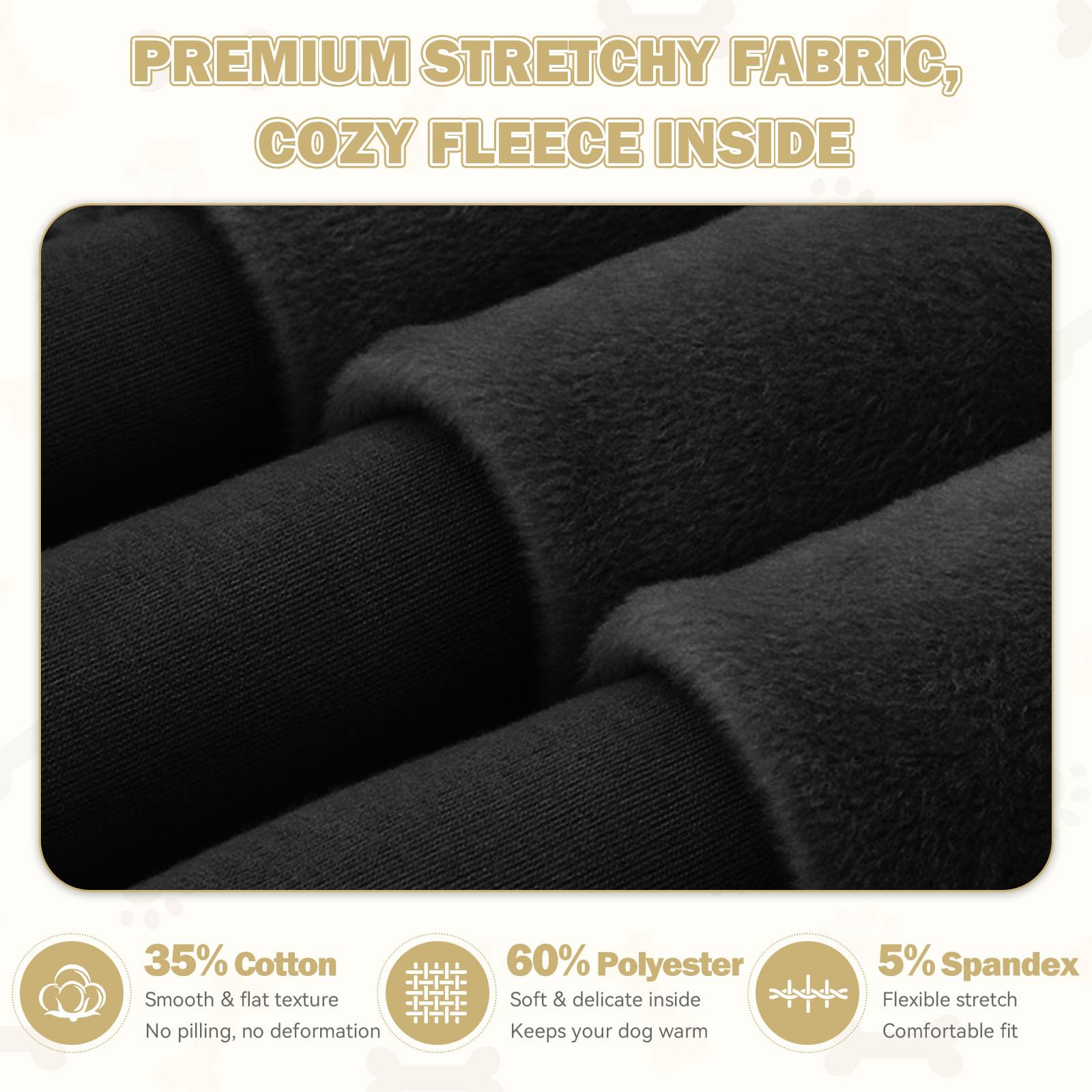 Waoduld sudadera para perro con bolsillo, almacenamiento práctico
