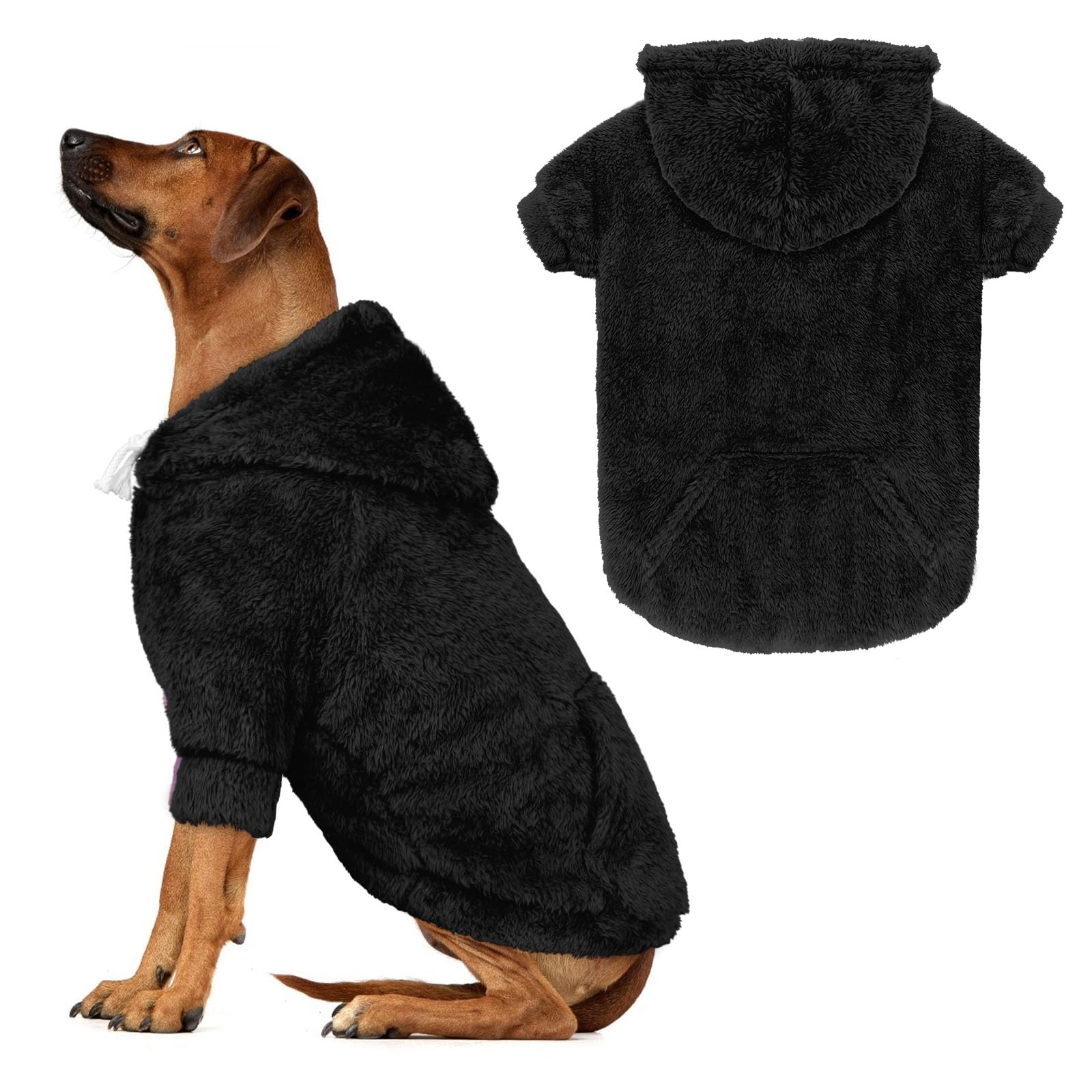 Waoduld sudadera para perro grande con capucha, cómodo para paseos nocturnos.