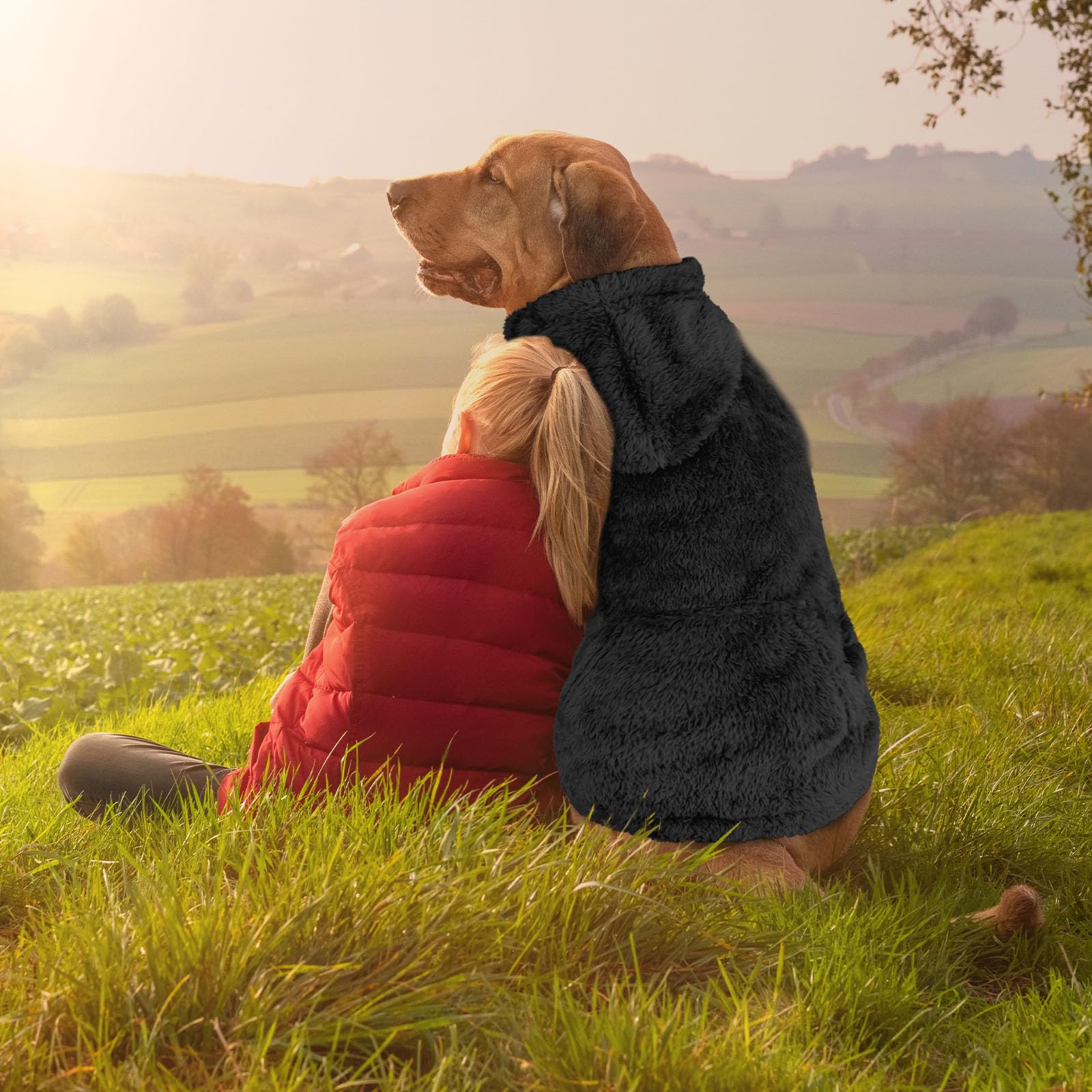 Waoduld sudadera para perro grande con costuras reforzadas para mayor durabilidad.