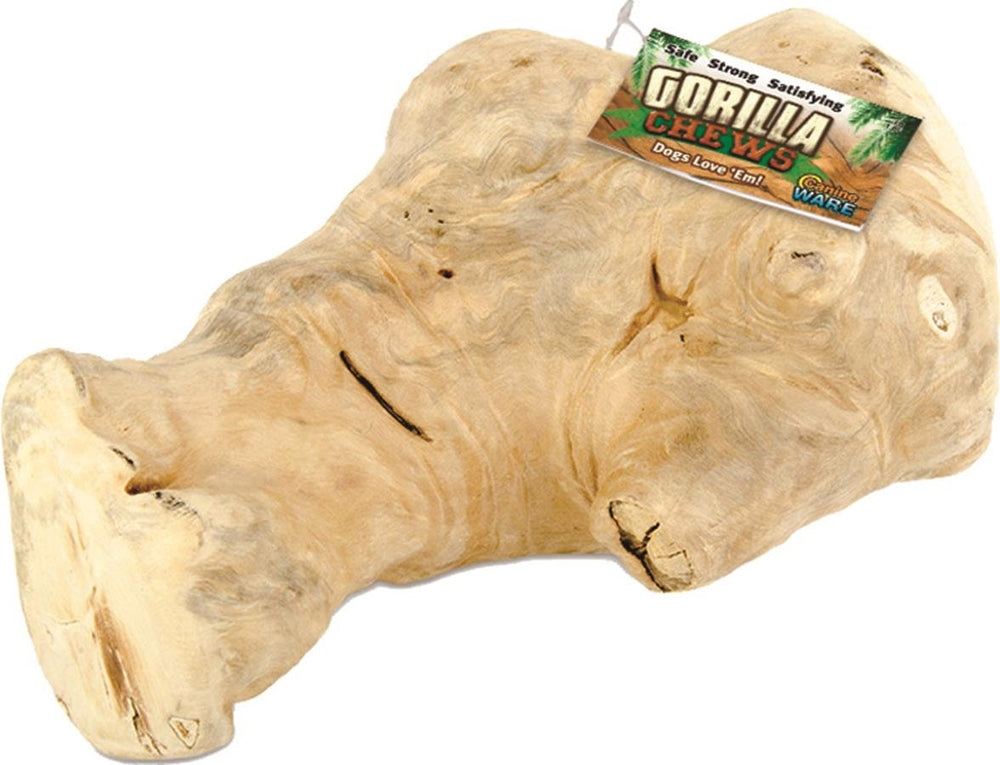 Mordedor Gorila de Ware Manufacturing en madera, para juego prolongado en perros
