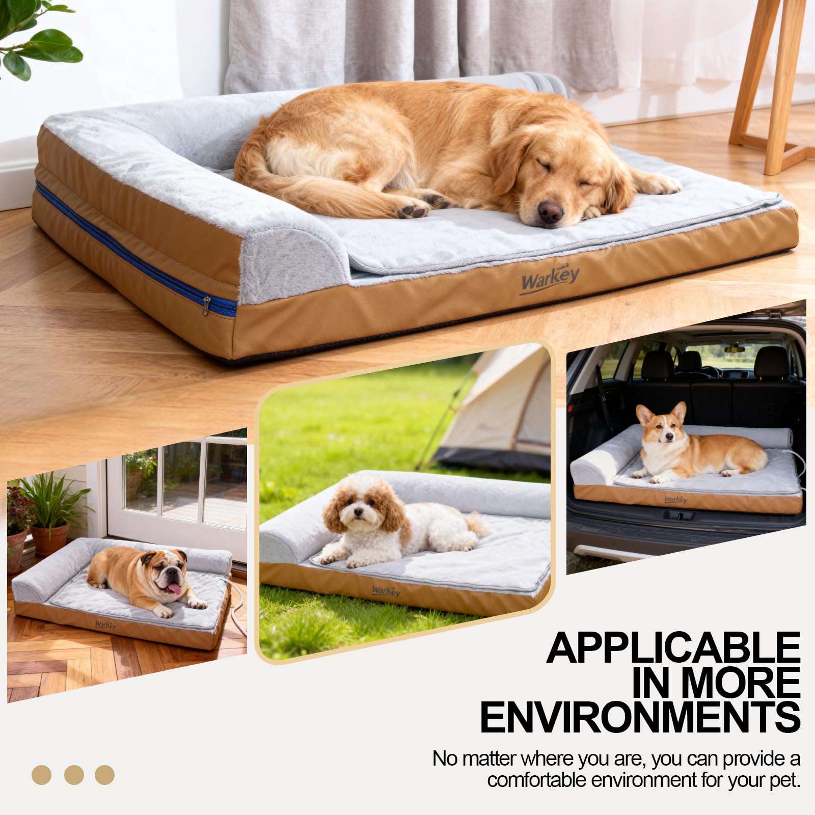 WARKEY calentador removible de bajo voltaje para comodidad suave.