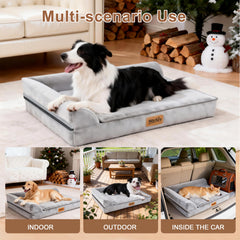 WARKEY cama-perro-grande funda-impermeable protege la espuma y facilita limpieza.