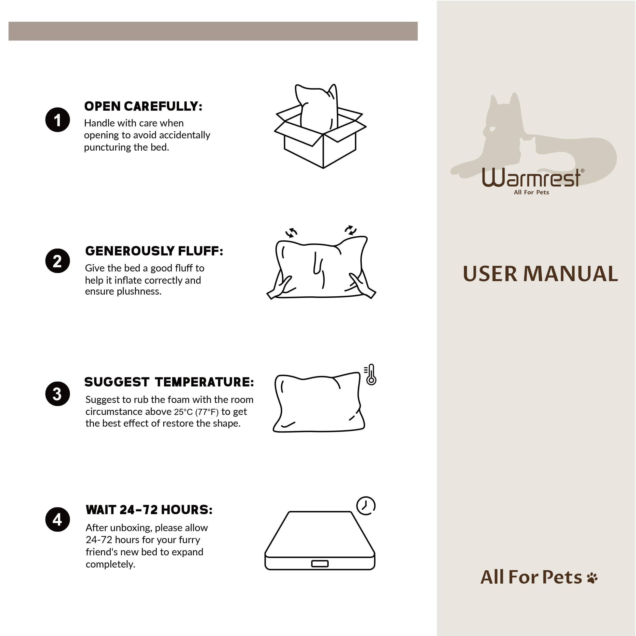 Warmrest: diseño redondo de cama, refugio cómodo para mascotas.