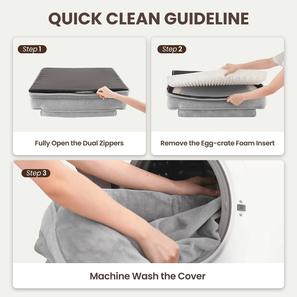 Funda desmontable y lavable Warmrest, limpieza rápida y sencilla.
