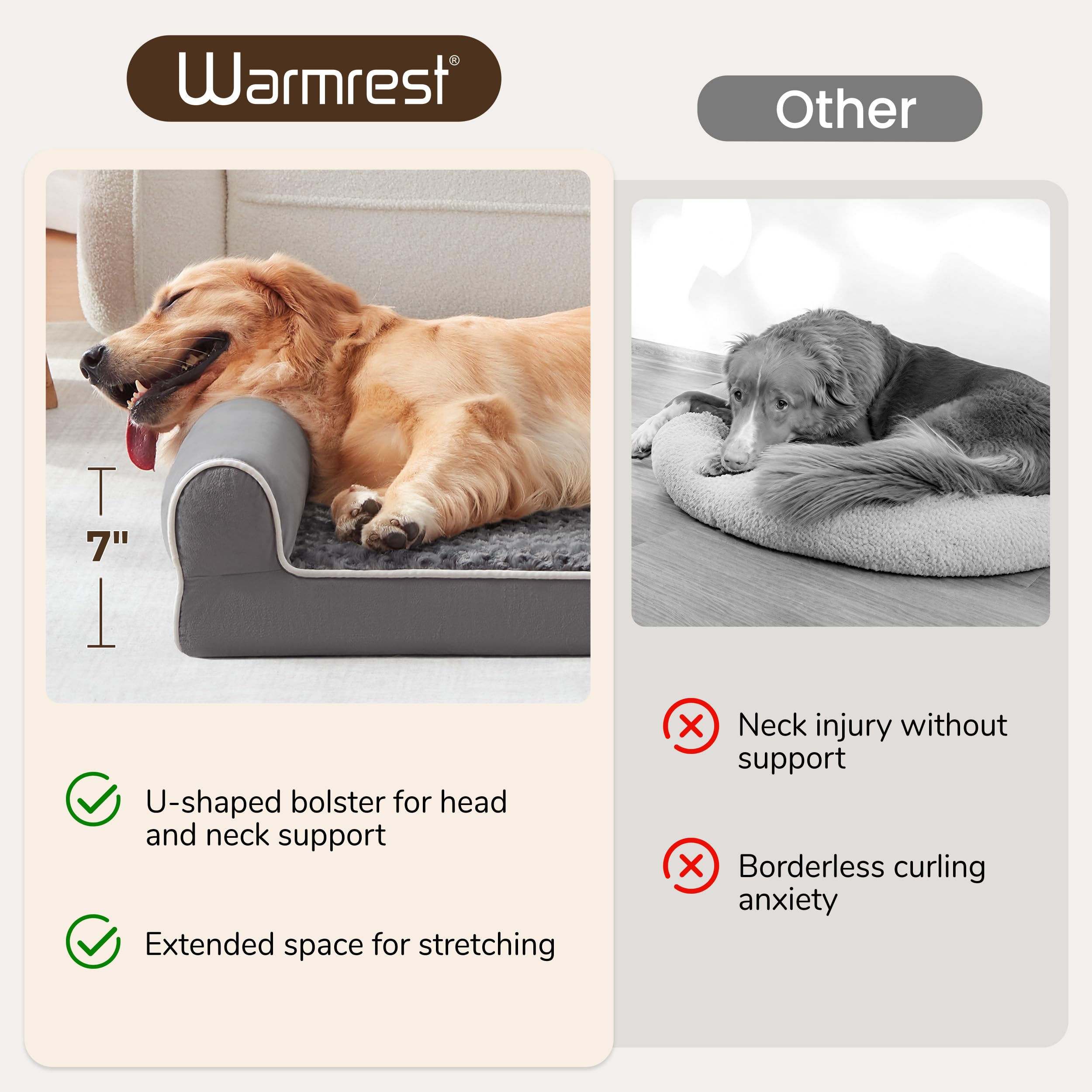 Warmrest cierre en L facilita retirar la funda para lavar.