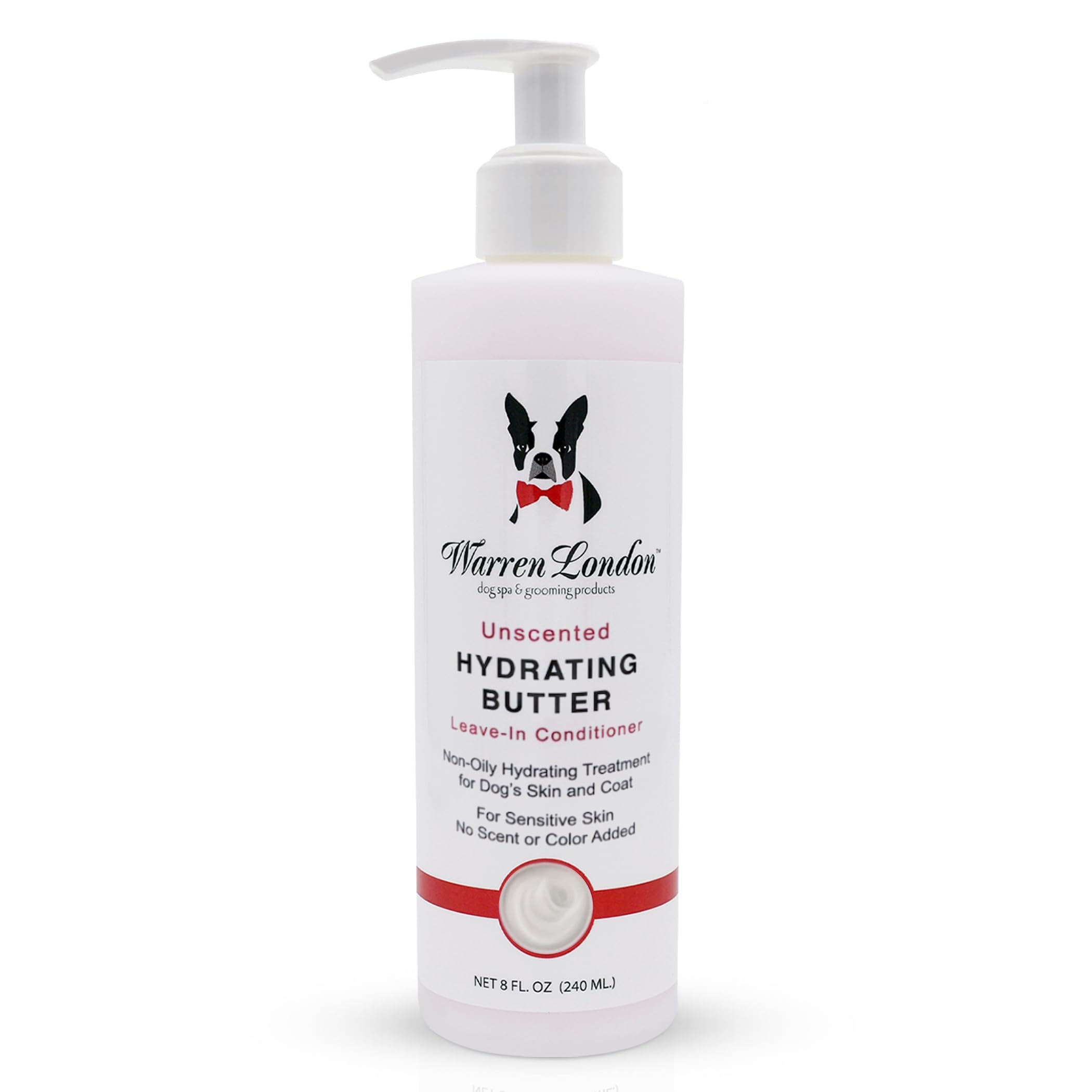 Warren London Mantequilla Hidratante para perros, botella, hidrata piel y pelaje.