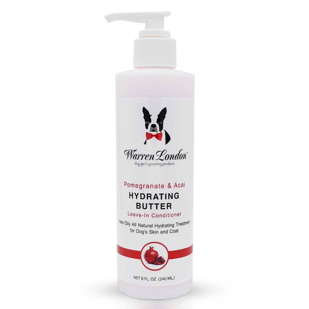 Warren London Hydrating Butter para perros, bote de 8 oz, hidratación profunda del pelaje.