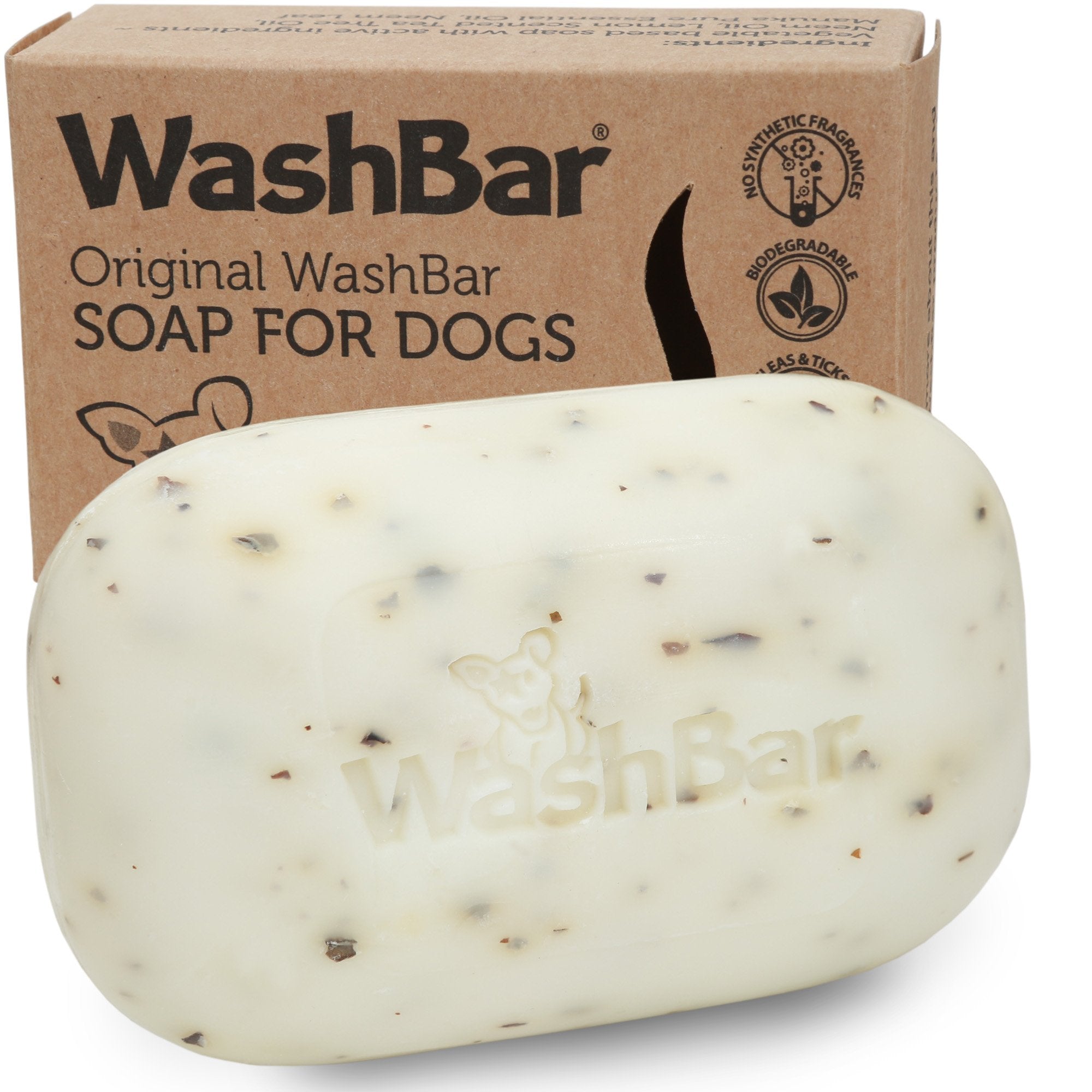 WashBar barra jabón para perros natural para limpieza suave y sin residuos