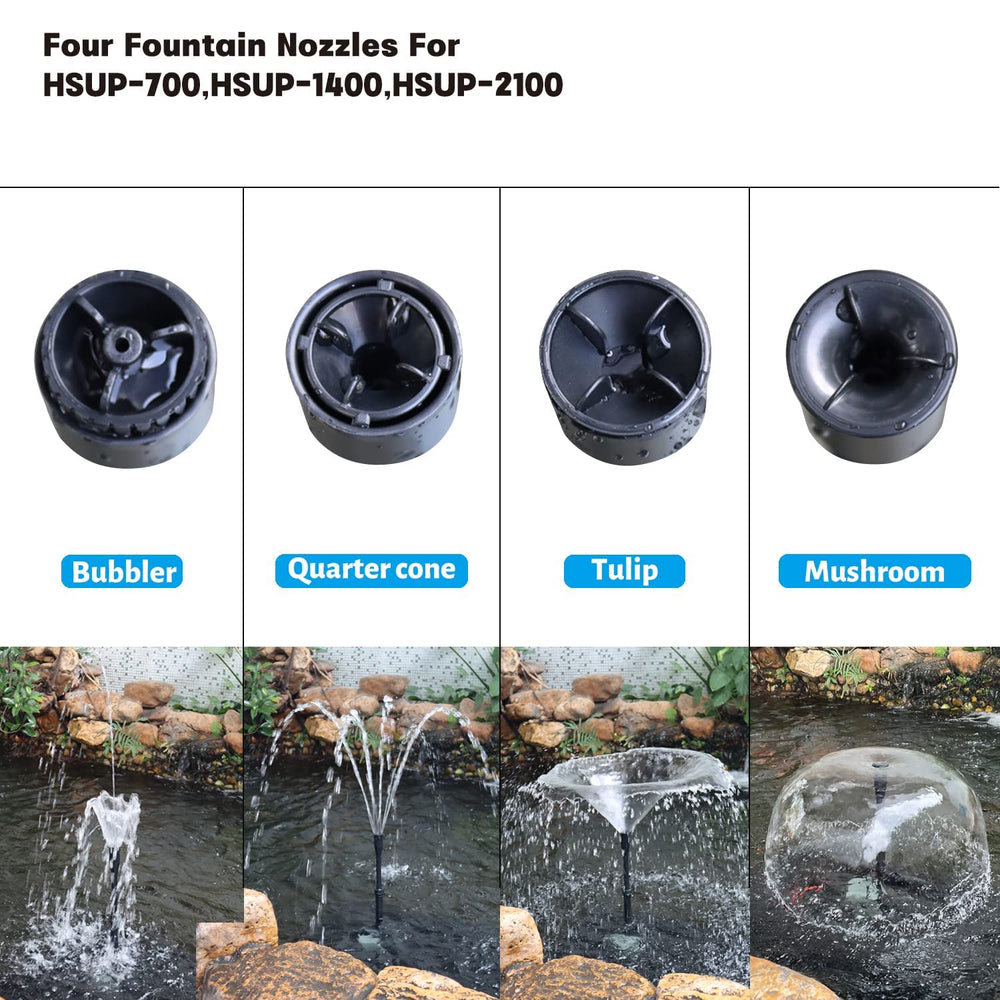 WaterRebirth HSUP2100F, chorros de fuente ajustables para fuentes vistosas