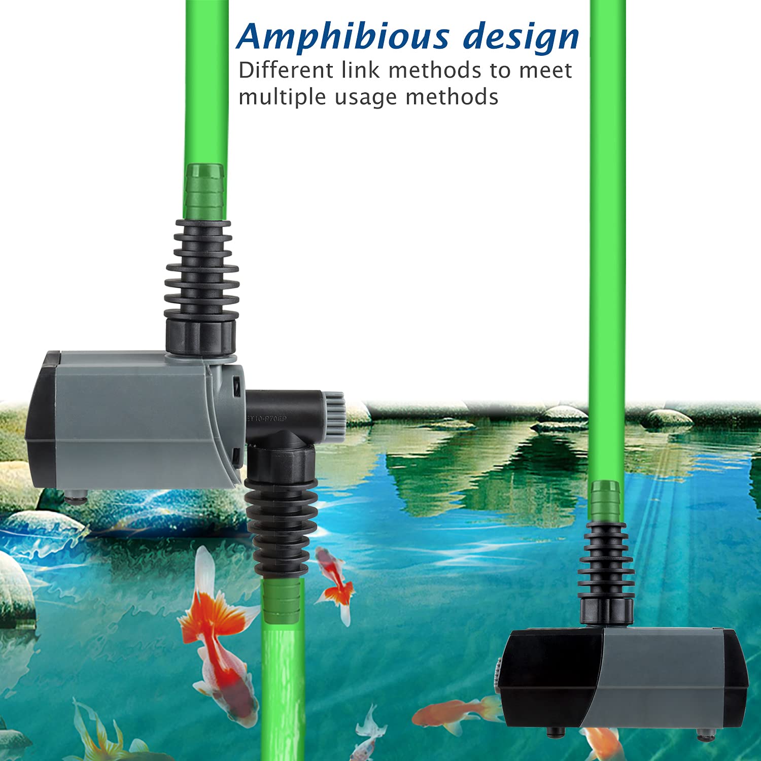 WaterRebirth HSUP2100F diseño compacto y sumergible para espacios reducidos
