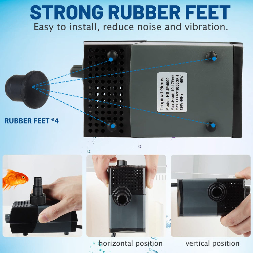 WaterRebirth HSUP4000F uso en balcón y patio para iluminación de agua