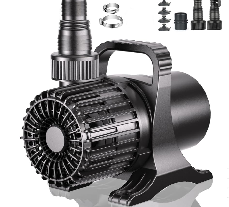 WaterRebirth PS1700 bomba sumergible para fuente grande con flujo constante.