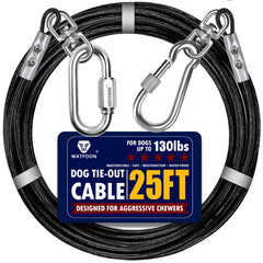 Watfoon cable de acero 25 ft, recubierto, para mayor seguridad en el jardín.