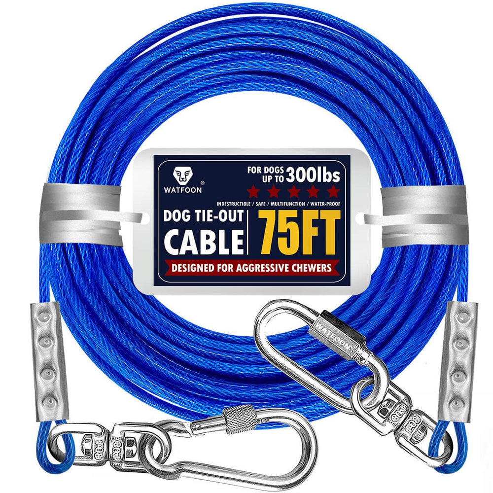 Cable de amarre WATFOON 75 pies azul reflectante para libertad al aire libre