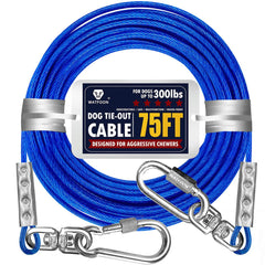 Cable de amarre WATFOON 75 pies azul reflectante para libertad al aire libre