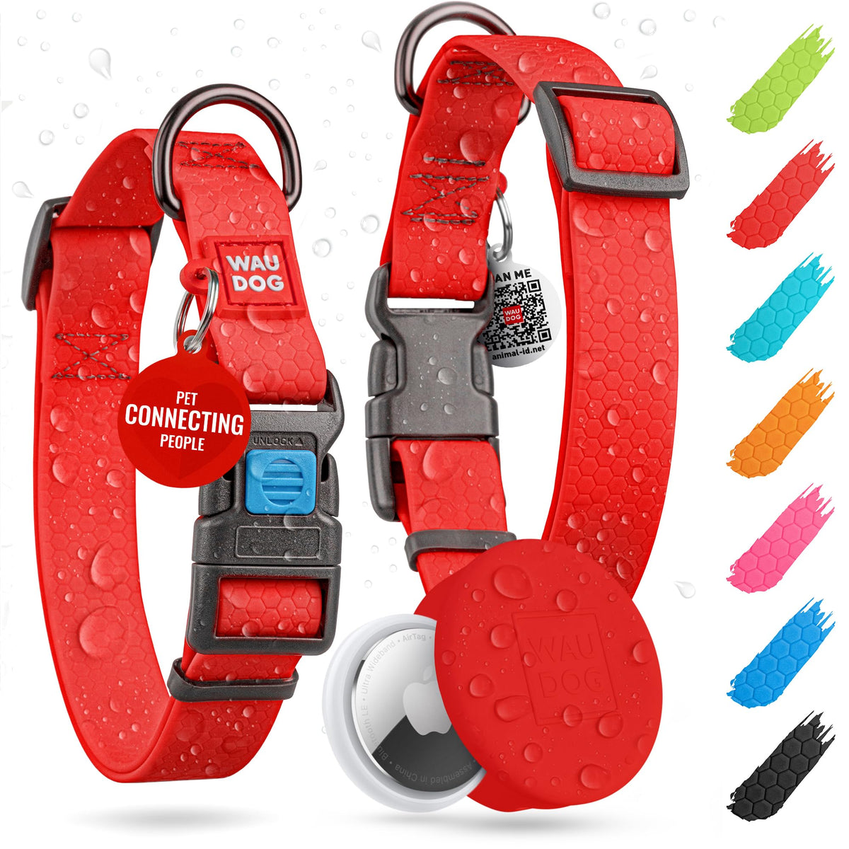 WAUDOG collar impermeable COLLARTEX ideal para paseos sin preocupaciones bajo la lluvia