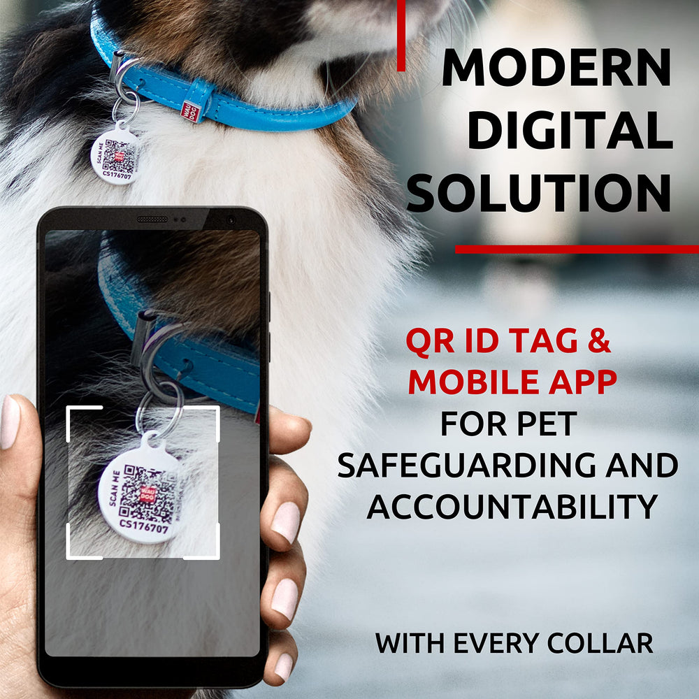 WAUDOG collar cuero enrollado con hebilla metálica resistente para aventuras.