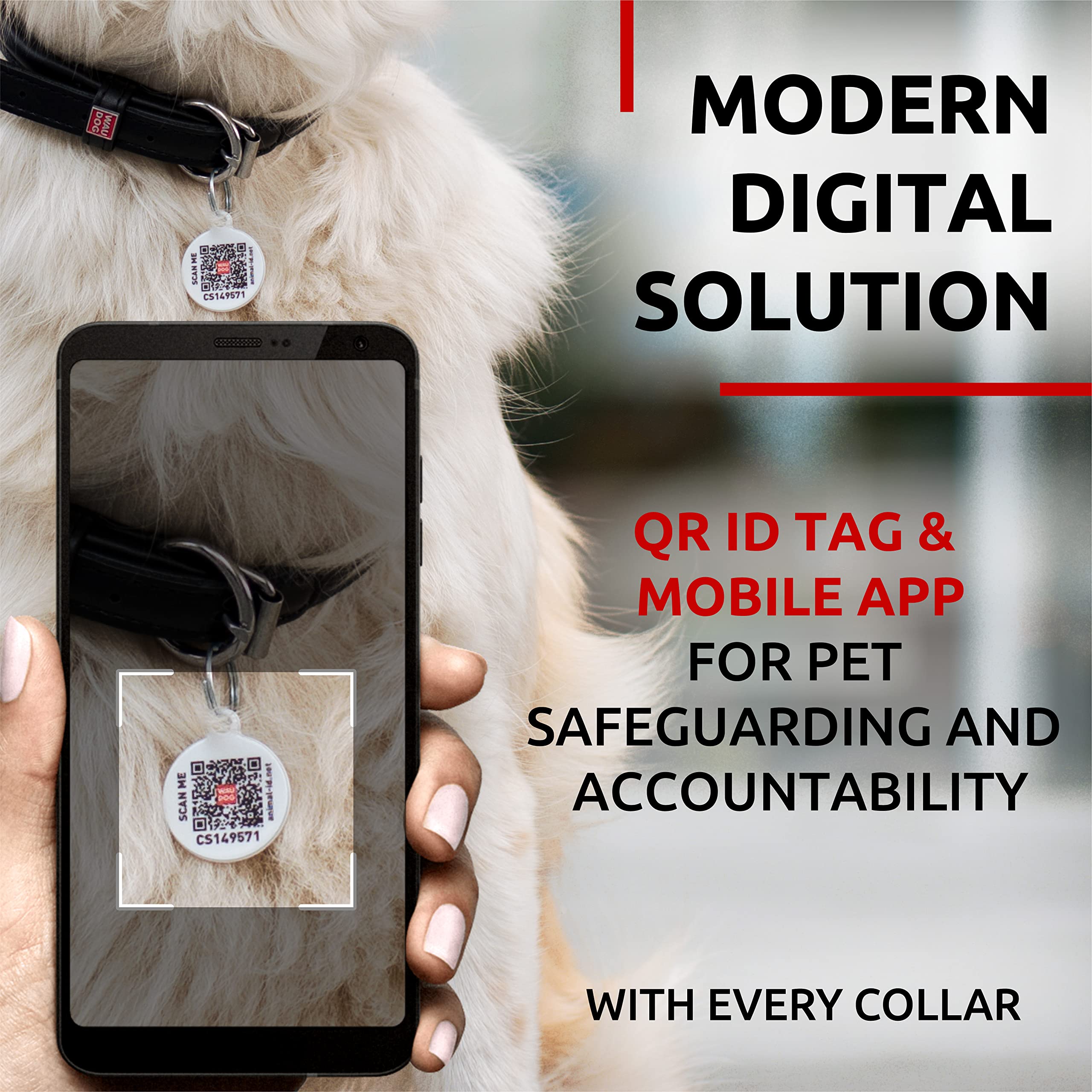 WAUDOG collar cuero rolado detalle borde suave para mayor confort diario