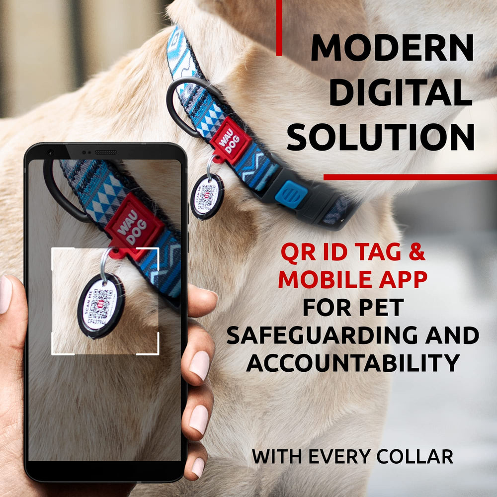 WAUDOG collar de nylon ajustable para perro pequeño, buena sujeción diaria.