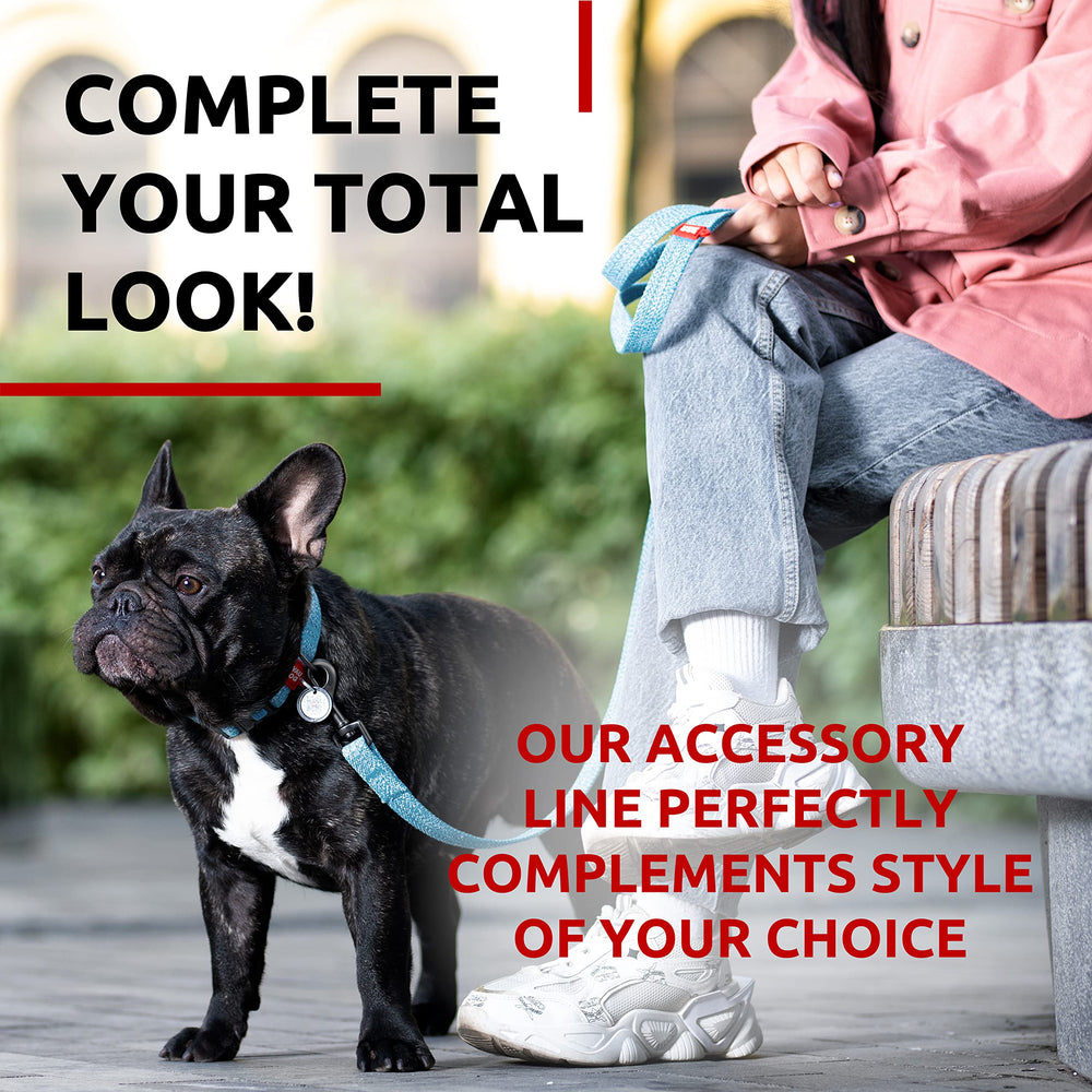 WAUDOG conjunto collar y correa reciclados, solución práctica para paseos.