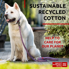 WAUDOG correa de algodón reciclado, suave y duradera para perros activos