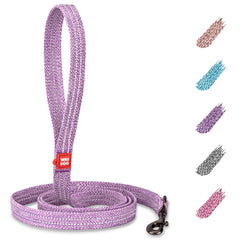 WAUDOG correa de algodón reciclado con reflectante, ideal para paseos nocturnos