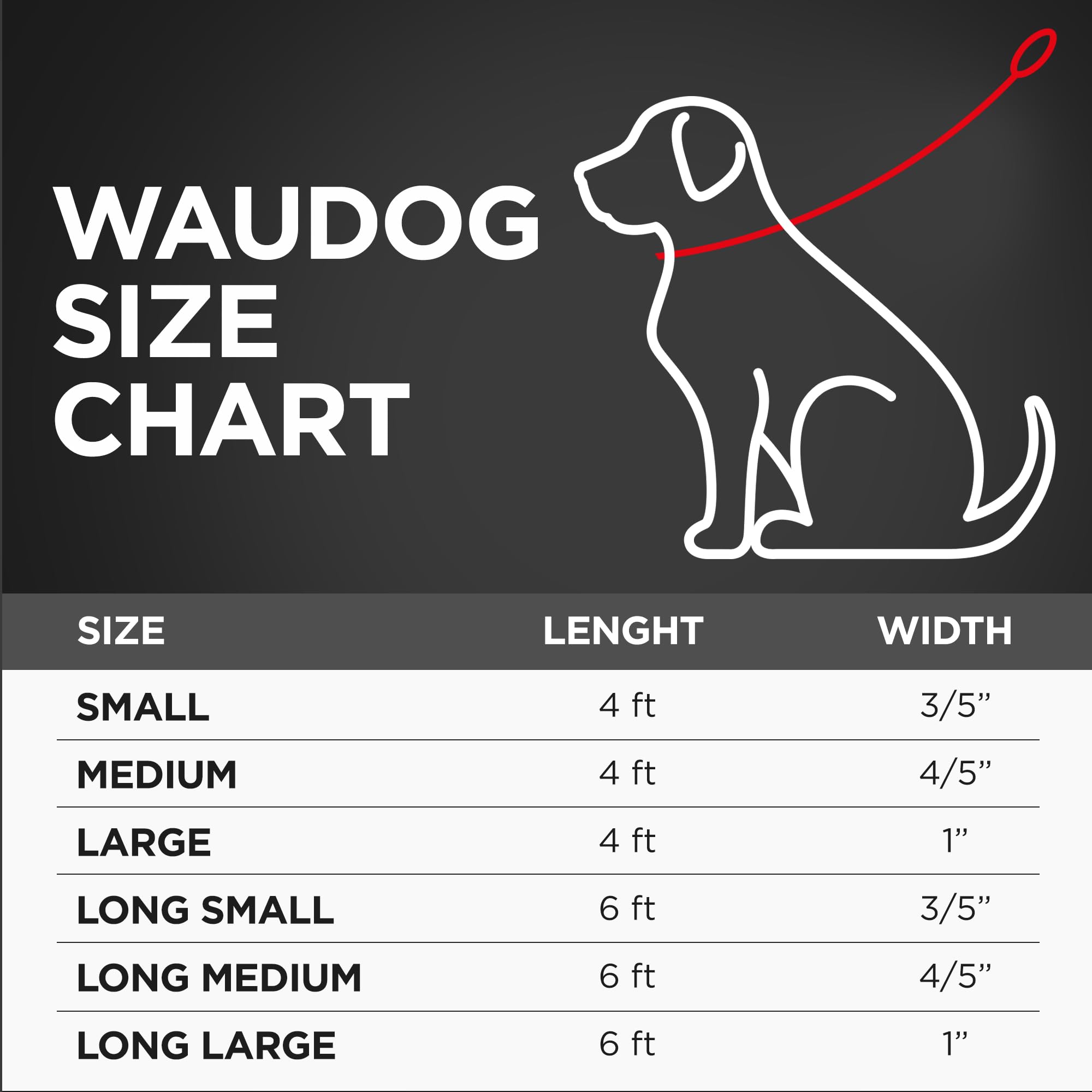 WAUDOG hebilla metálica duradera para un manejo seguro.