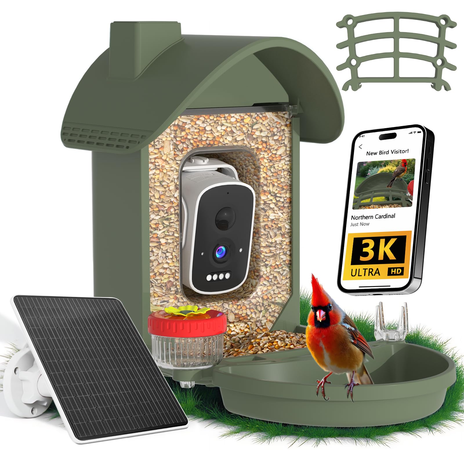 WAVEEME bebederos para aves con cámara capturan visitas en tu jardín.
