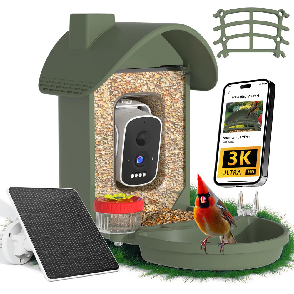 WAVEEME bebederos para aves con cámara capturan visitas en tu jardín.