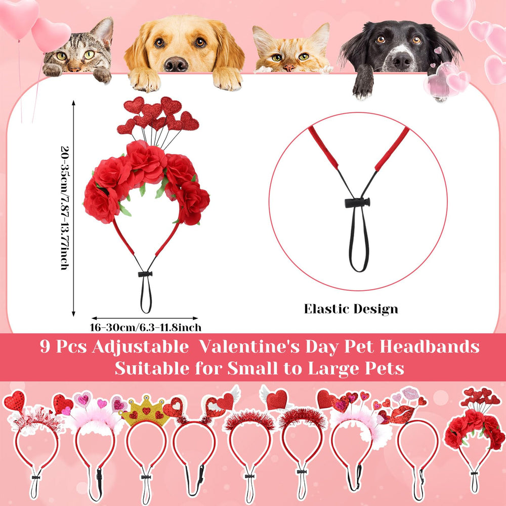 Wavwavw bandana para perro con corazón rojo, perfecto para looks festivos