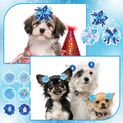Lazo con diseño floral para mascota Wavwavw, estilo invernal.
