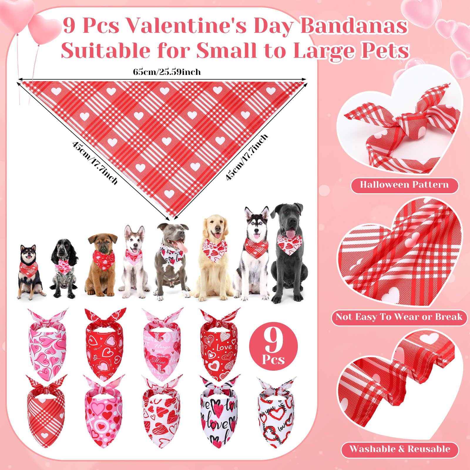 Wavwavw set de accesorios San Valentín, múltiples estilos para mascotas