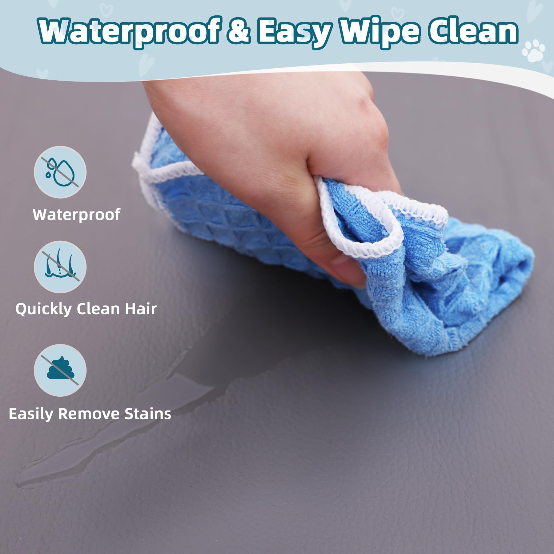 WAYIMPRESS cama-jaula-perro-impermeable mantiene seco el interior y protege la espuma.