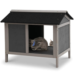 WAYTRIM Estacion-alimentacion-gatos-exterior permite comer juntos en espacio protegido.