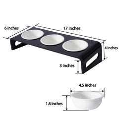 WBHONGHUI soporte de alimentación y agua de acrílico, diseño transparente.