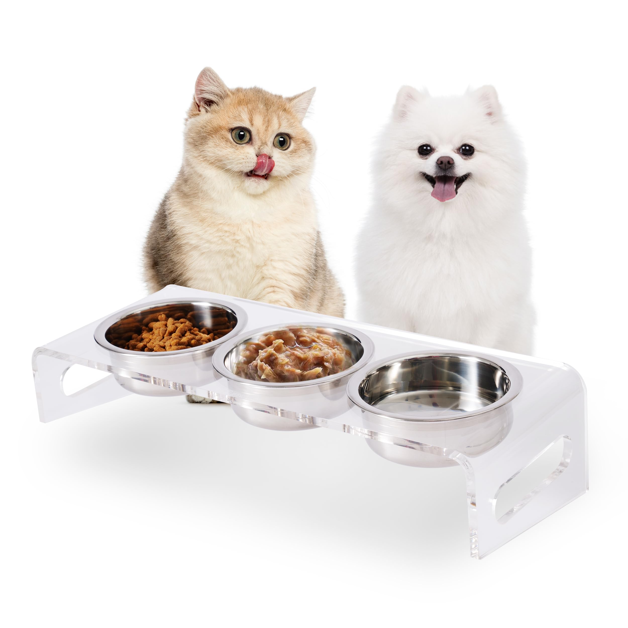 WBHONGHUI soporte-tazones-inclinado: facilita una alimentación cómoda para mascotas.