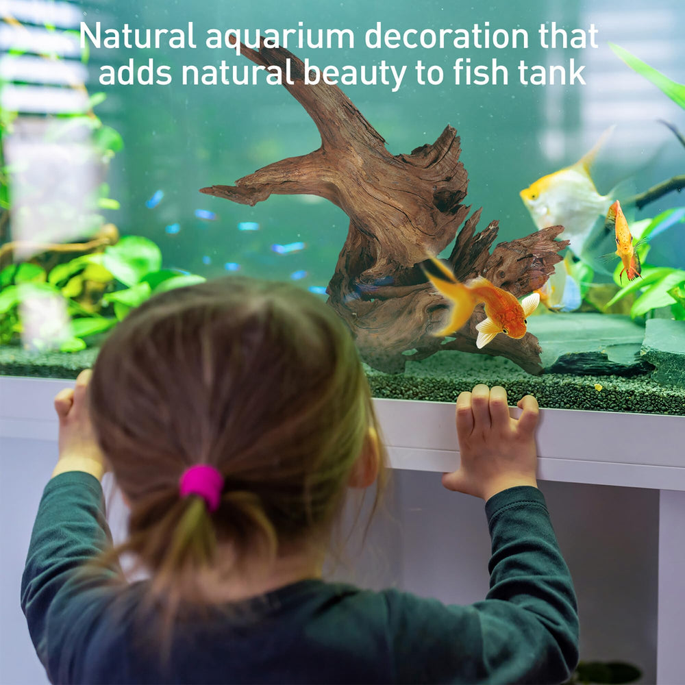 WDEFUN madera flotante para acuario, ideal como decoración y hábitat para fauna acuática.