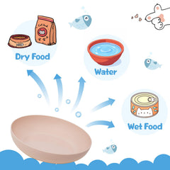 WDZZHOT fibras de trigo naturales, plato seguro y limpio para gatos.