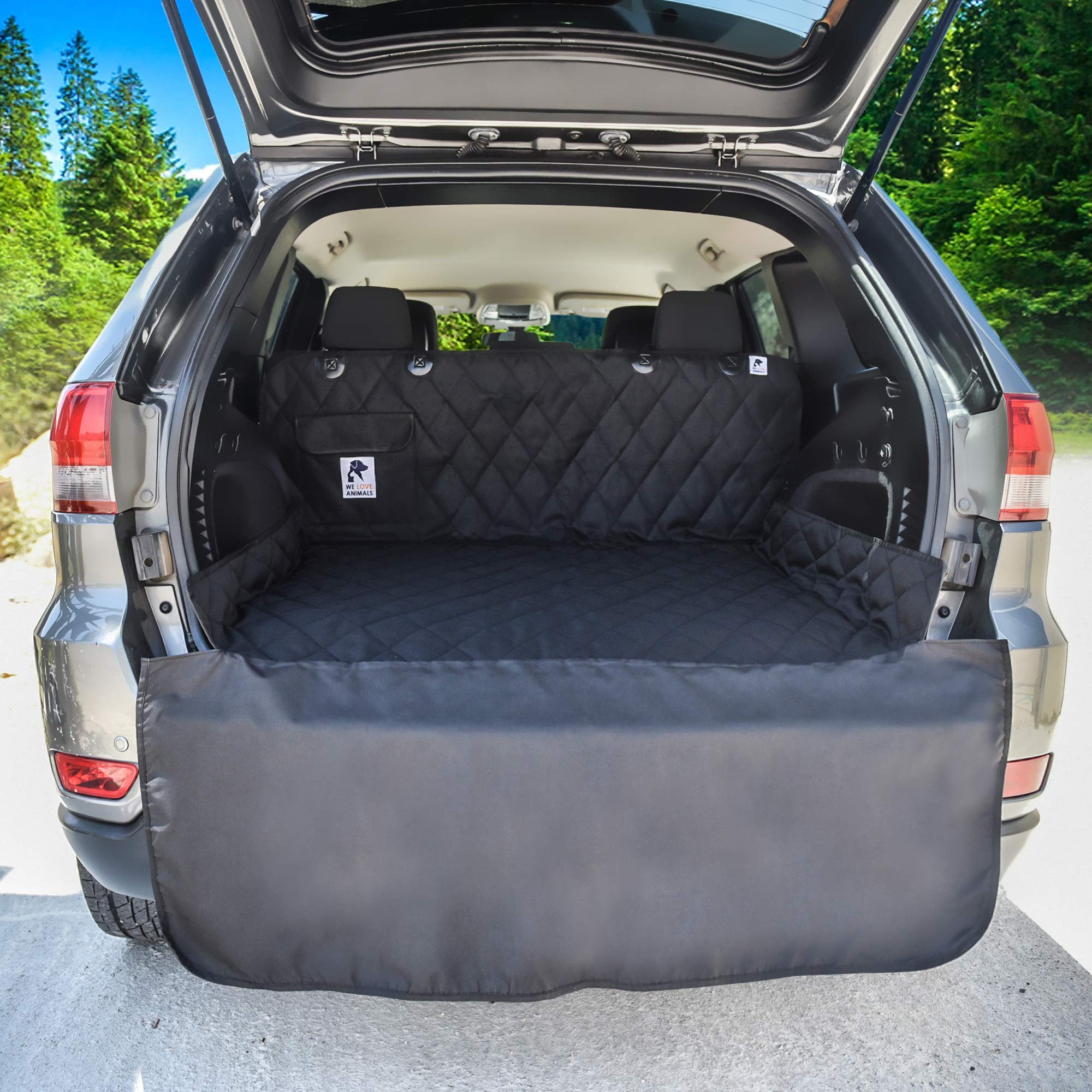 WE LOVE ANIMALS SUV CARGO LINER, instalacion-con-cintas-bloqueo facilita fijación estable.