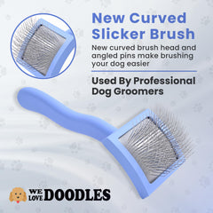 We Love Doodles: alfileres largos e inclinados evitan rozar la piel.
