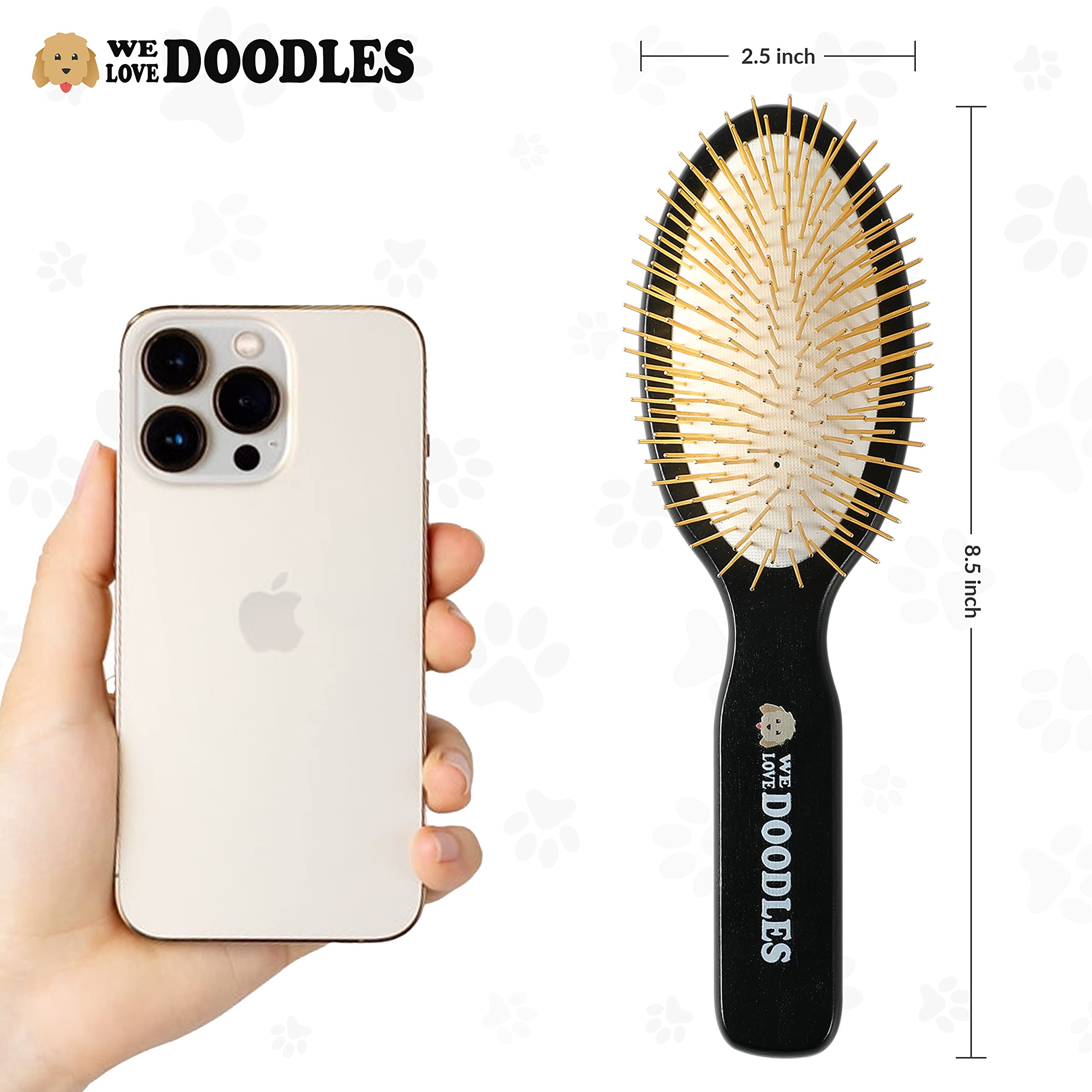 We Love Doodles compacto para almacenar cepillo, uso diario